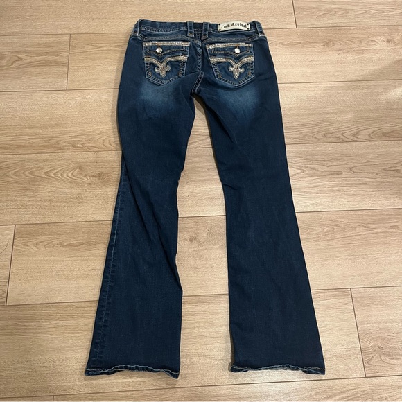 Rock Revival Women’s Betty Easy Boot Faded Embellished Jeans Size 27 - Picture 2 of 8